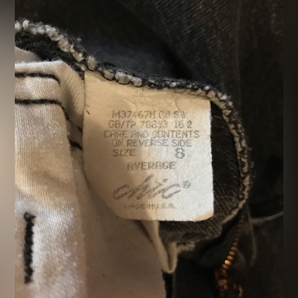 Vintage chic Black Denim High Rise Tailored Jean - 8 Regular - Picture 8 of 11